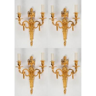 Four Louis XVI Style Wall-lights .
