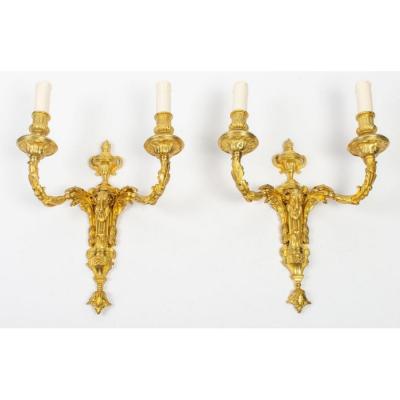 A Pair Of Louis XVI Style Wall Lights.