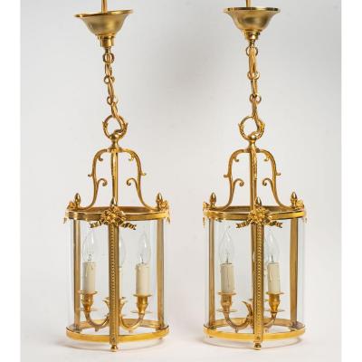 A Pair Of Lanterns In Louis XVI Style.
