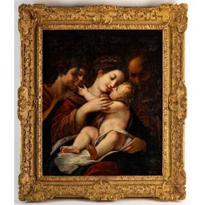 Virgin With The Child Surrounded By Angels And Saint Joseph.