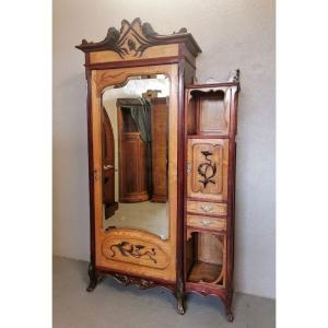 Nancy School Art Nouveau Wardrobe "aux Poppies"