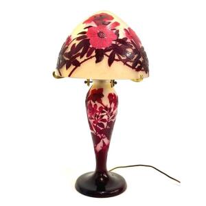 Gallé Art Nouveau Mushroom Lamp "bignones"