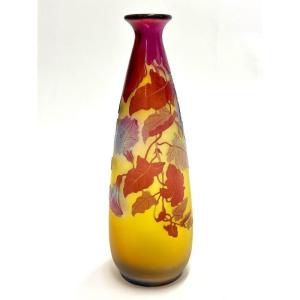 Emile Gallé Vase Art Nouveau  "Volubilis"