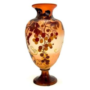Emile Gallé Art Nouveau Vase "virgin Vine"