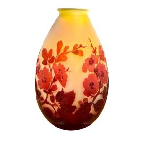 Emile Gallé Art Nouveau Vase "apple Blossoms"