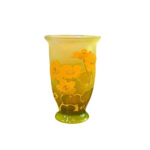 Emile Gallé Vase "meadow Buttercups"