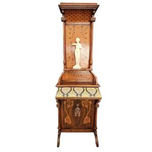 Art Nouveau Prie Dieu "stylized Flowers"