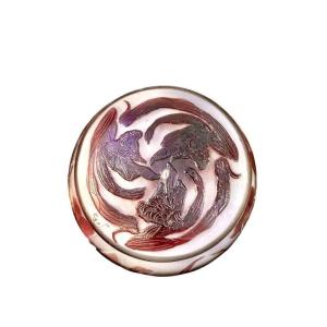 Emile Gallé Art Nouveau Candy Box "orchids"