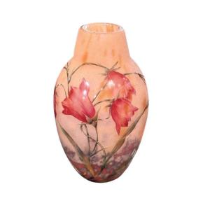 Daum Art Nouveau Vase "with Bellflowers"