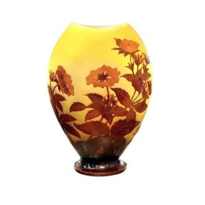 Emile Gallé Art Nouveau Vase "japanese Cherry Tree"