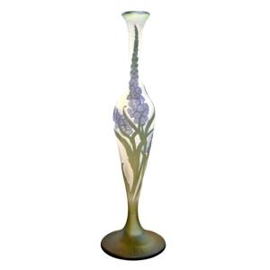 Emile Gallé Art Nouveau Vase "with Lupins"