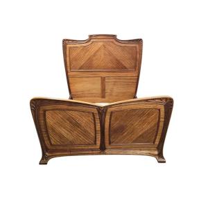 Louis Majorelle Art Nouveau Bed "ornate Moldings"
