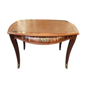 Louis Majorelle Art Nouveau Flat Desk "with Clovers"