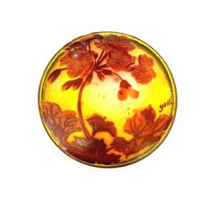 Emile Gallé Art Nouveau Bonbonnière "geraniums"