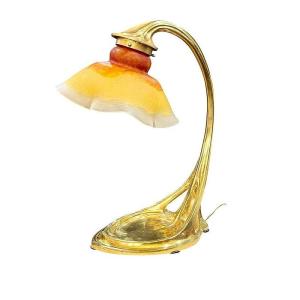 Daum Nancy Important Art Nouveau Desk Lamp