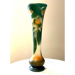 Daum Vase With Kakis