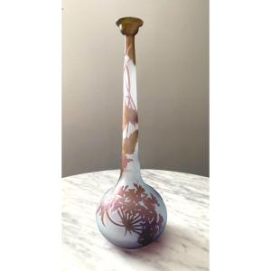 Art Nouveau Gallé Vase With Elders