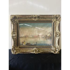 19th Century Pastel “view Of Venice”