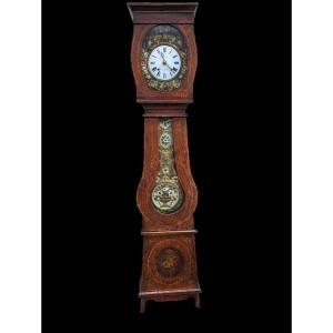 Comtoise Polychrome Clock With Flower Box 19th