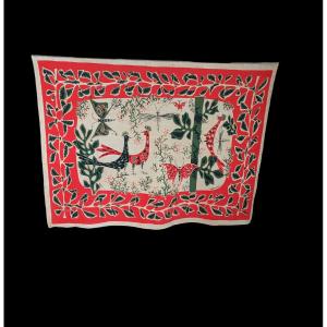 Tapisserie sérigraphie René Fumeron (1921-2004)