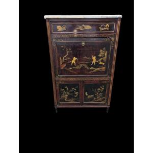Lxvi Secretary, 18th Century, Lacquered 