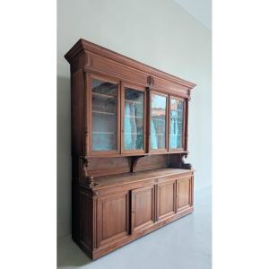 Large Double Bookcase Printing Cabinet 19th Century