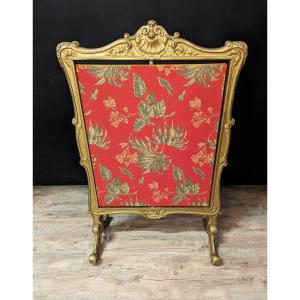 Louis XV Rocaille Firewall In Golden Wood