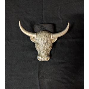 Silver Metal Ox Head – 1960s