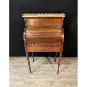 Louis XVI Style Cylinder Desk In Mahogany