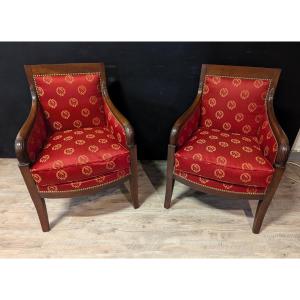Pair Of Empire Mahogany Armchairs