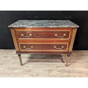 Louis XVI Style Mahogany Chest Of Drawers, 19th Century