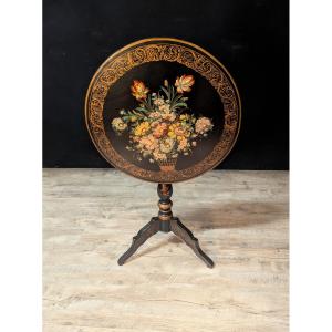 Napoleon III Pedestal Table With Tilting Top.