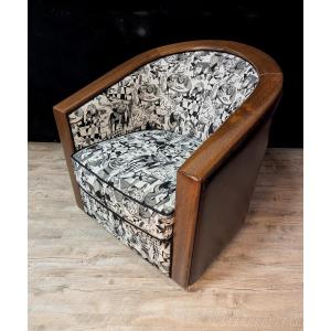 Swivel Art Deco Armchair