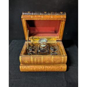 Liquor Cabinet In The Shape Of Books, Concealed Storage Box
