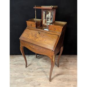 Small Louis XV Style Secretary Desk In Rosewood