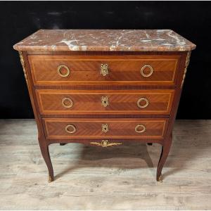 Louis XV Rosewood Commode With Marble Top