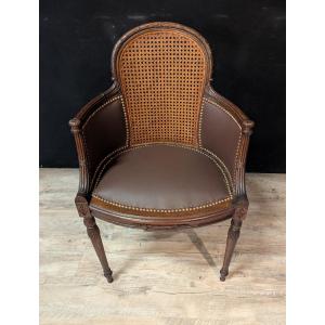 Louis XVI Cane Desk Armchair