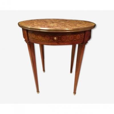 Round Pedestal Louis XVI Style Marquetry