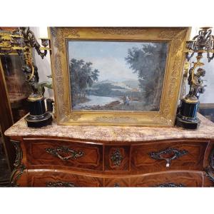 Gouache, Italian Landscape, XIX Eme