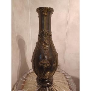 Art Nouveau Vase, Floral Decor