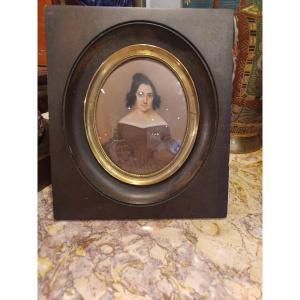 Miniature On Ivory, Portrait Of A Woman