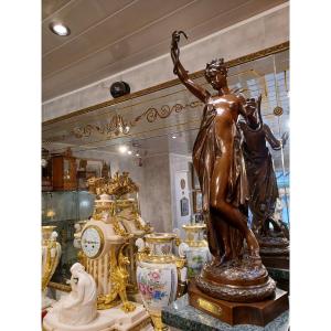 Albert Ernest Carrier-belleuse Bronze Sculpture