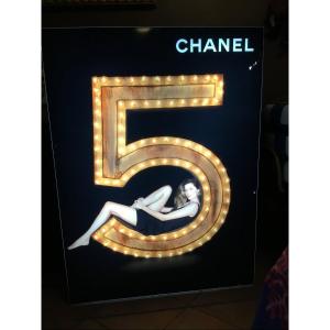 Vintage Chanel Number 5 Illuminated Advertising Display