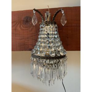 Crystal Wall Sconce, Late 19th Century