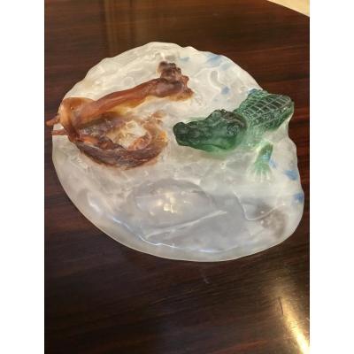 Animal Sculpture In Glass Paste.