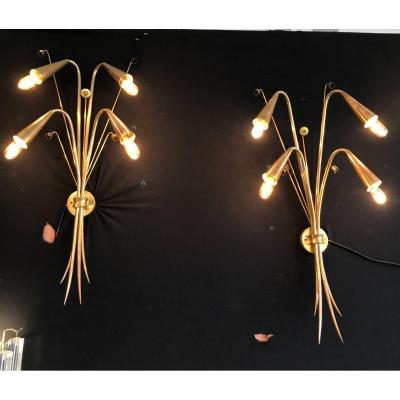 Four Sconces Attributed To Leuleu Period 1920