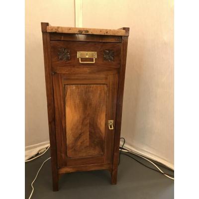 Art Deco Walnut Bedside Table