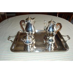 Christofle, Tea And Coffee Service In Silver Metal