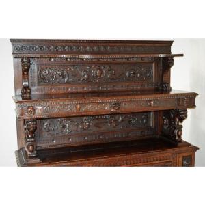 Neo-renaissance Walnut Credence