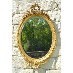 Louis XVI Style Oval Mirror